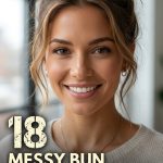 18 Messy Bun Hairstyles for Short Hair with Casual Wisps
