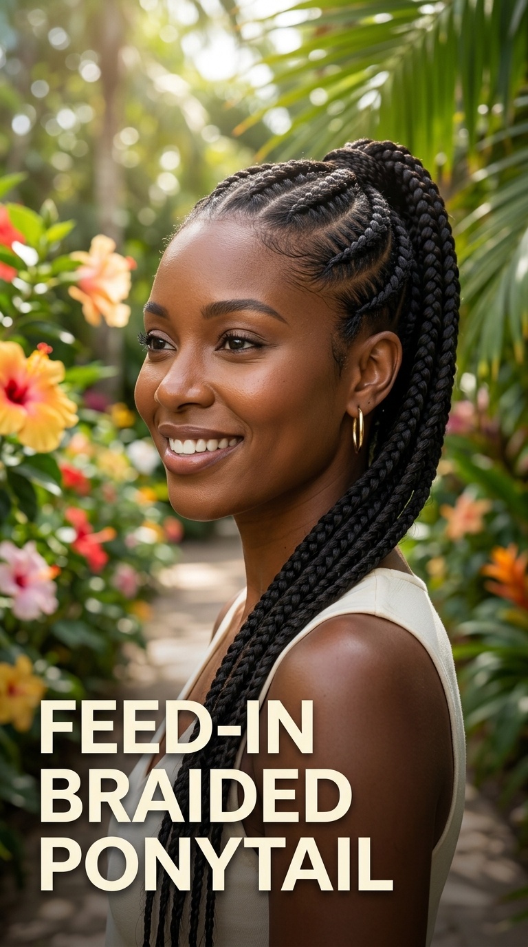 Feed-In Braided Ponytail