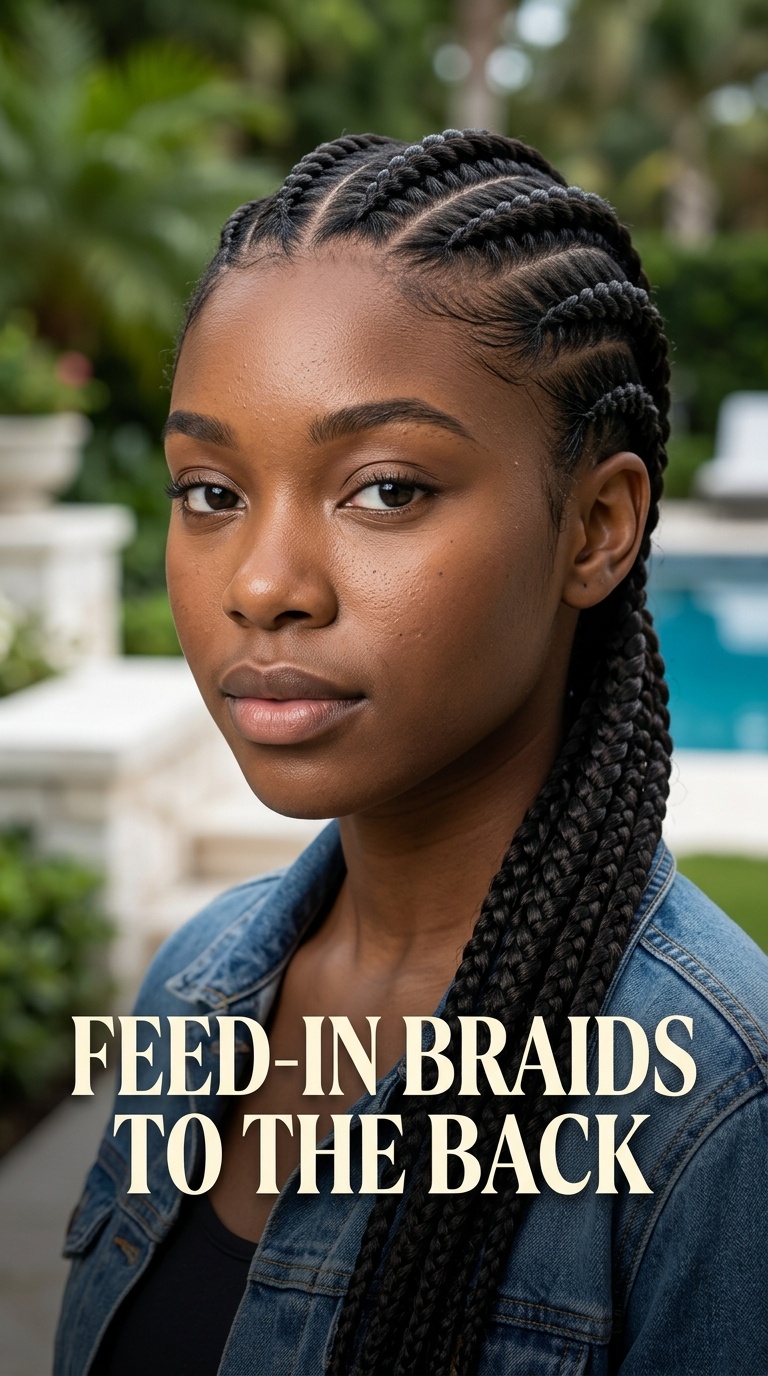 Feed-in Braids to the Back