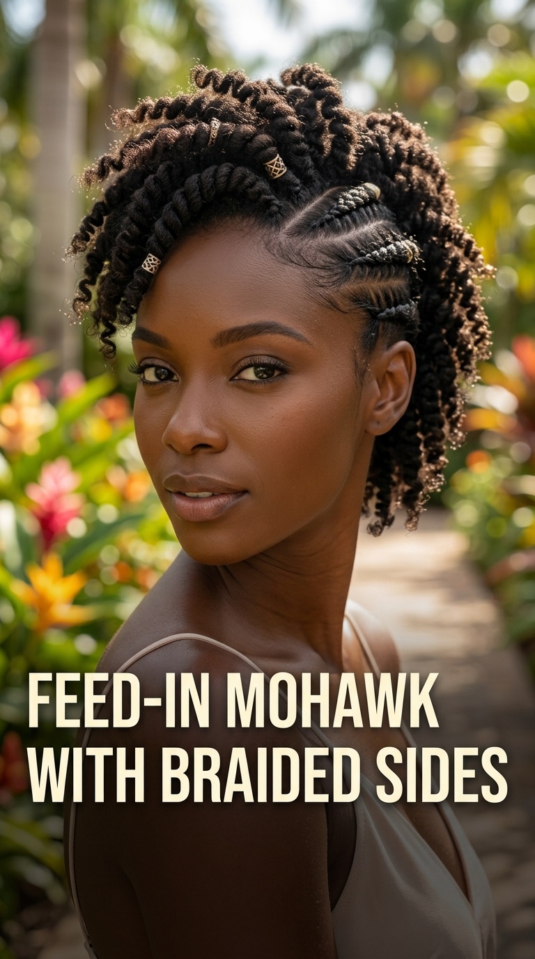 Feed-in Mohawk with Braided Sides