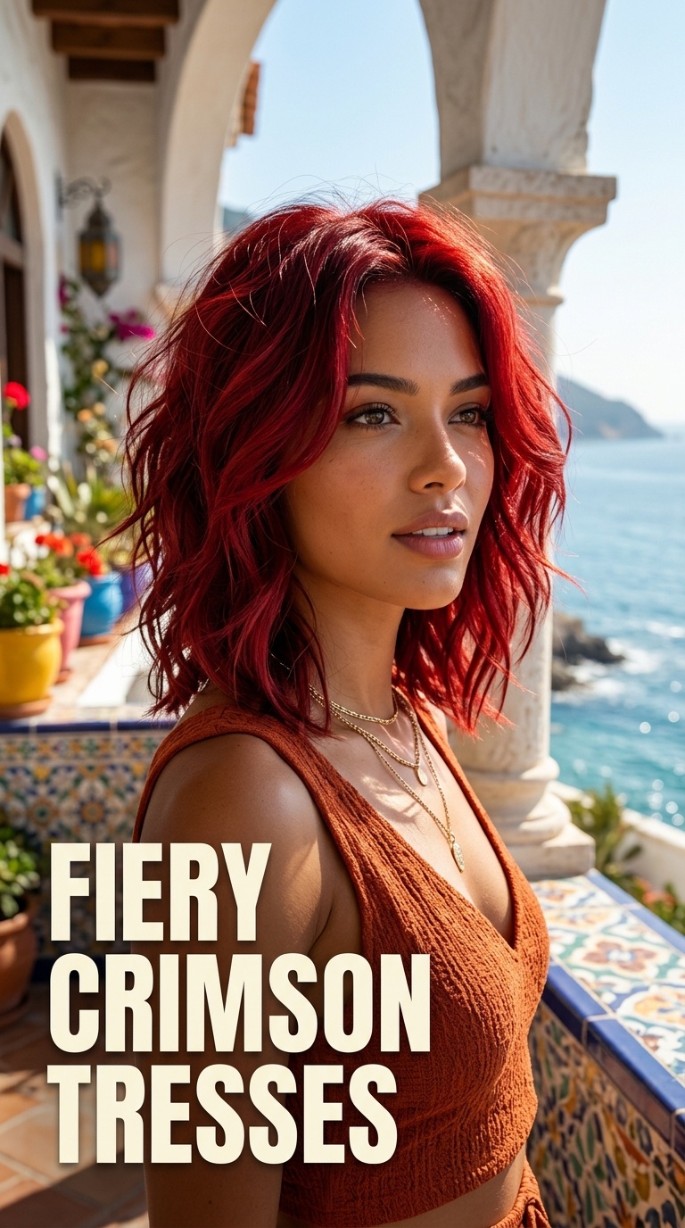 Fiery Crimson Tresses