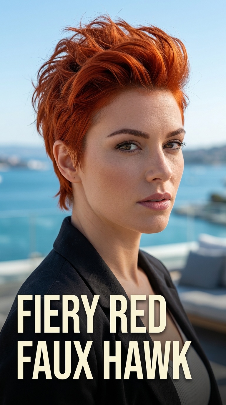 Fiery Red Faux Hawk