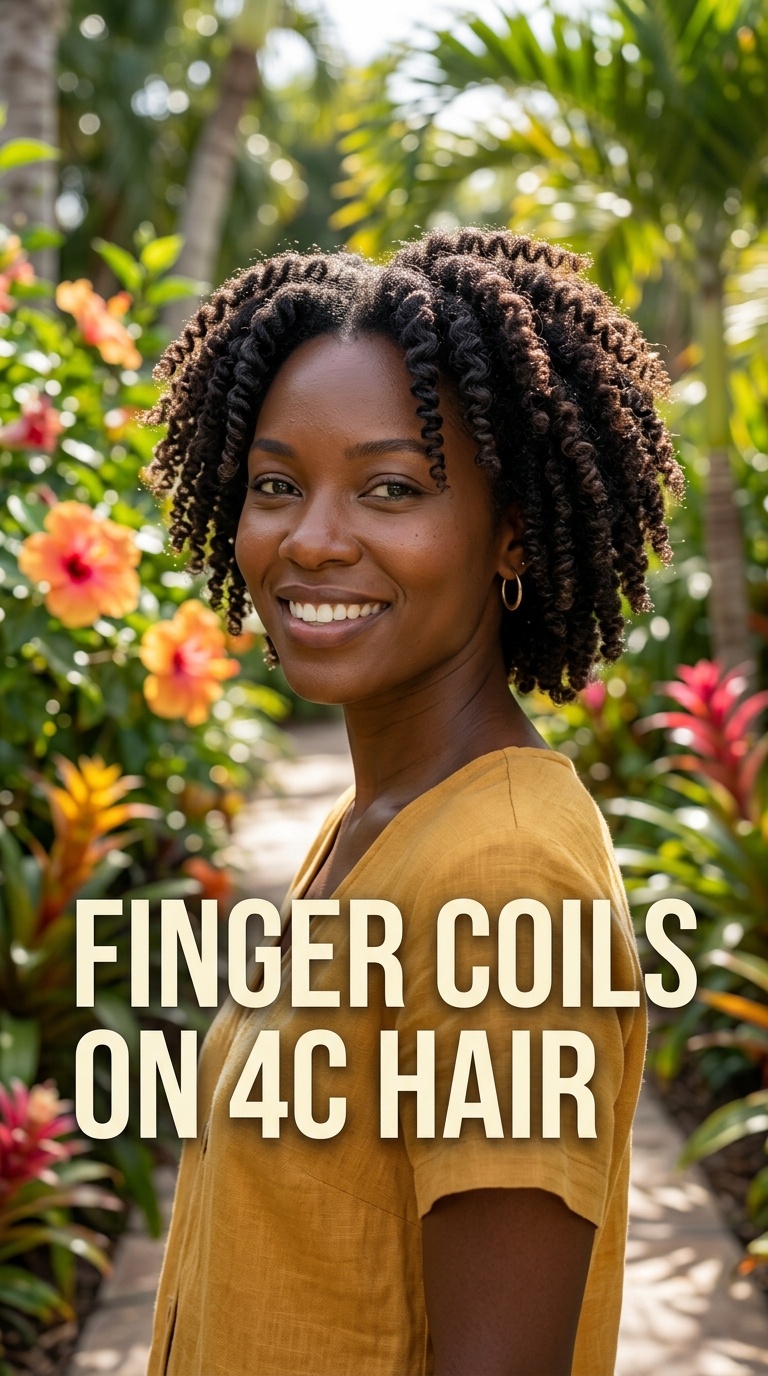 Finger Coils on 4C Hair