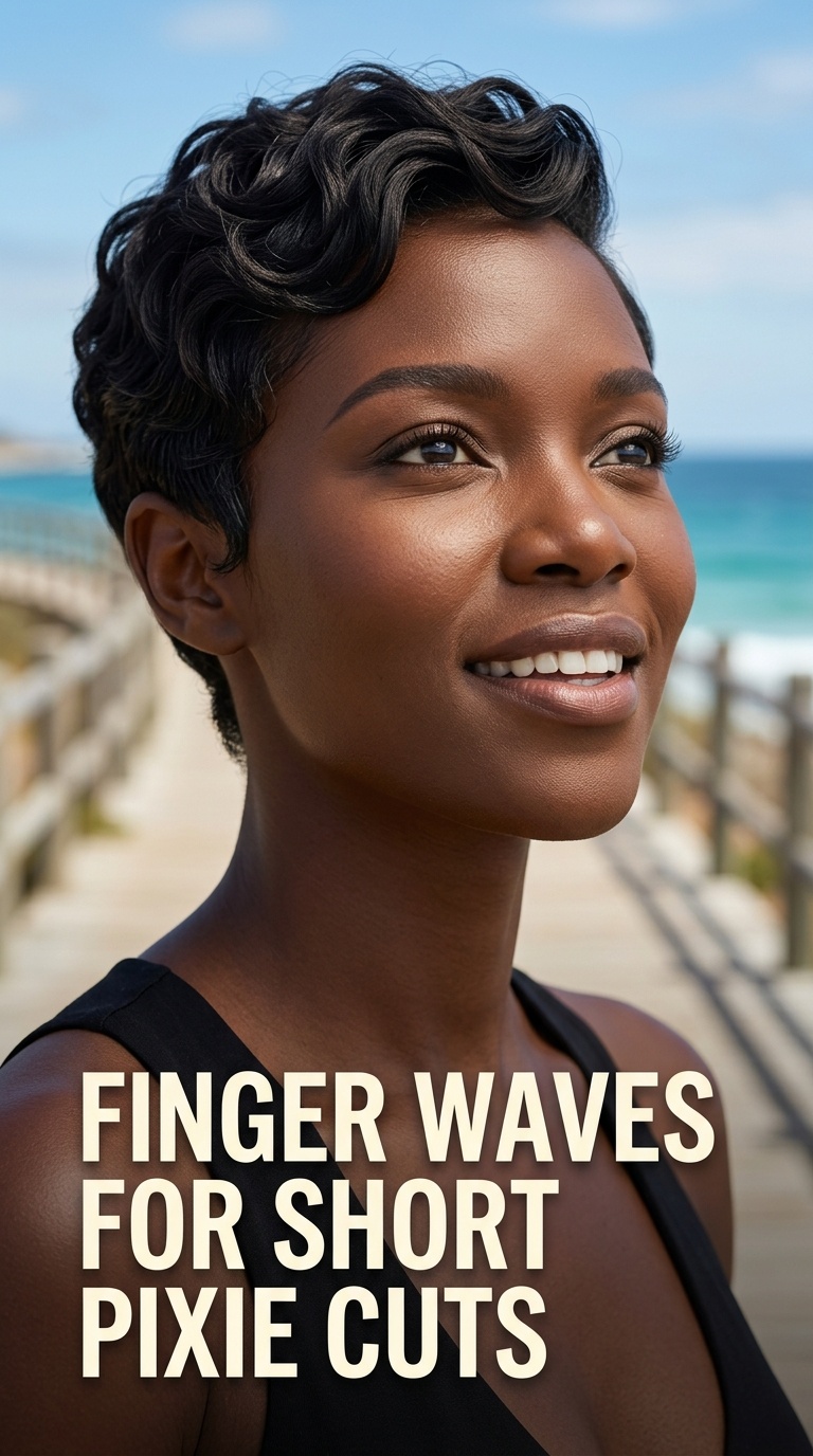 Finger Waves for Short Pixie Cuts