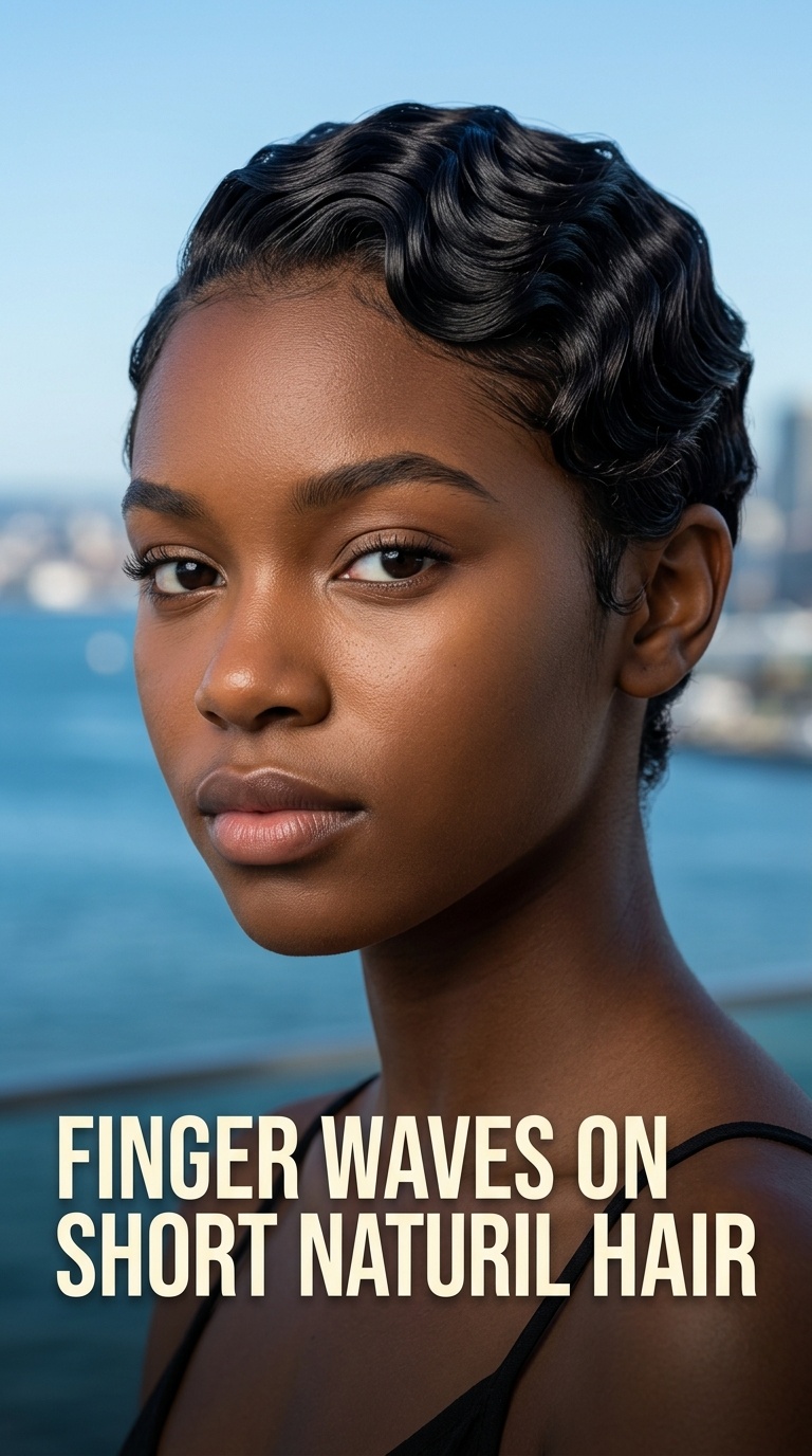 Finger Waves on Short Natural Hair
