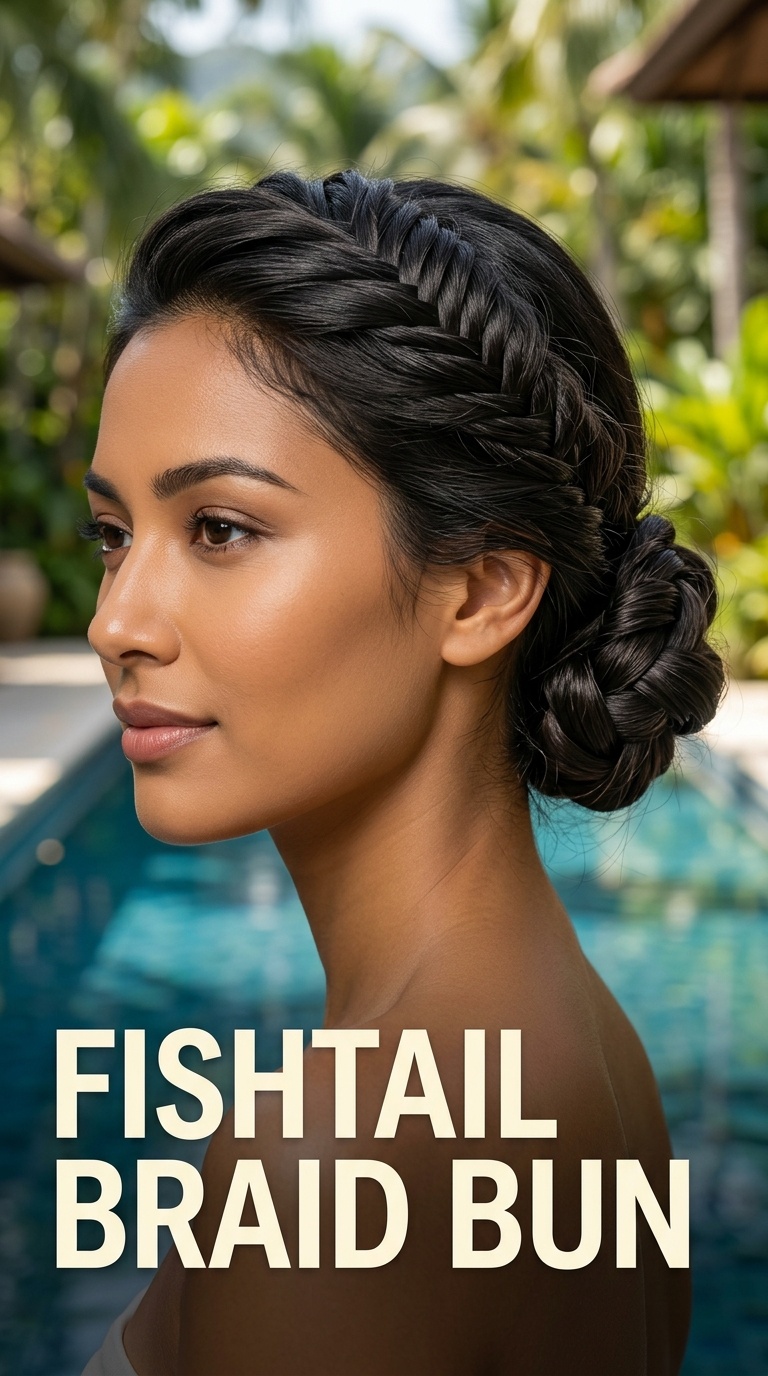 Fishtail Braid Bun