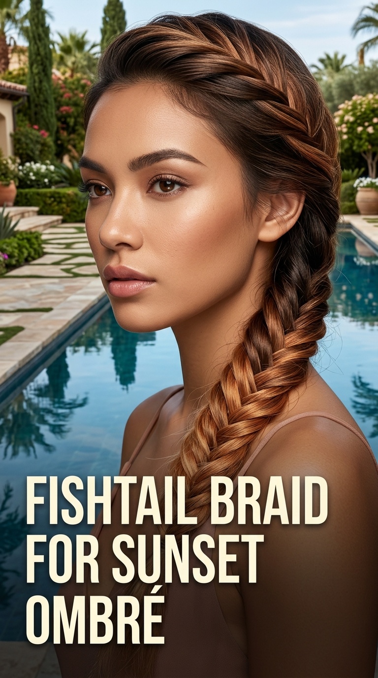 Fishtail Braid for Sunset Ombré