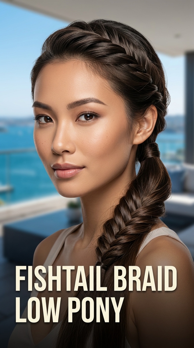 Fishtail Braid Low Pony