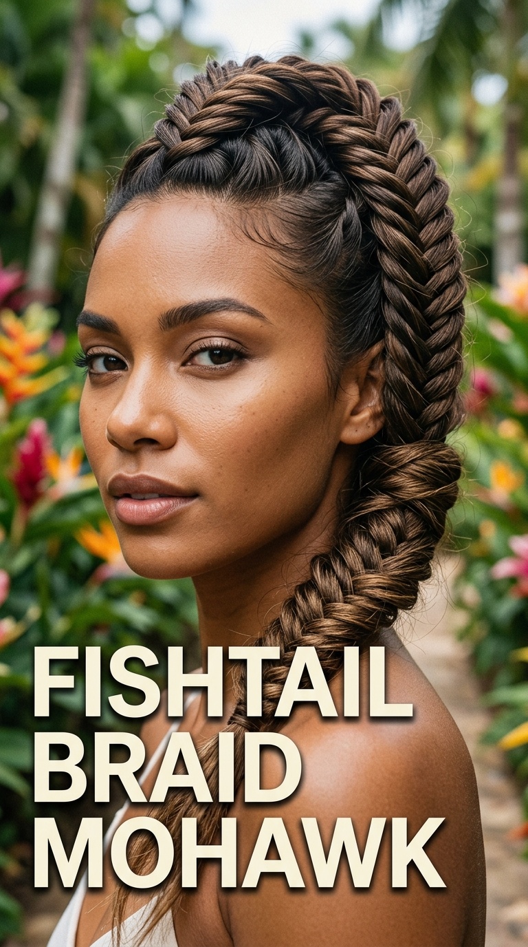 Fishtail Braid Mohawk