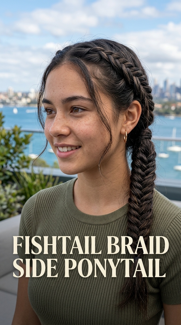 Fishtail Braid Side Ponytail