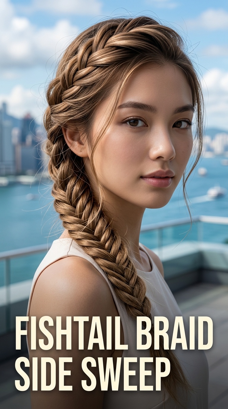 Fishtail Braid Side Sweep