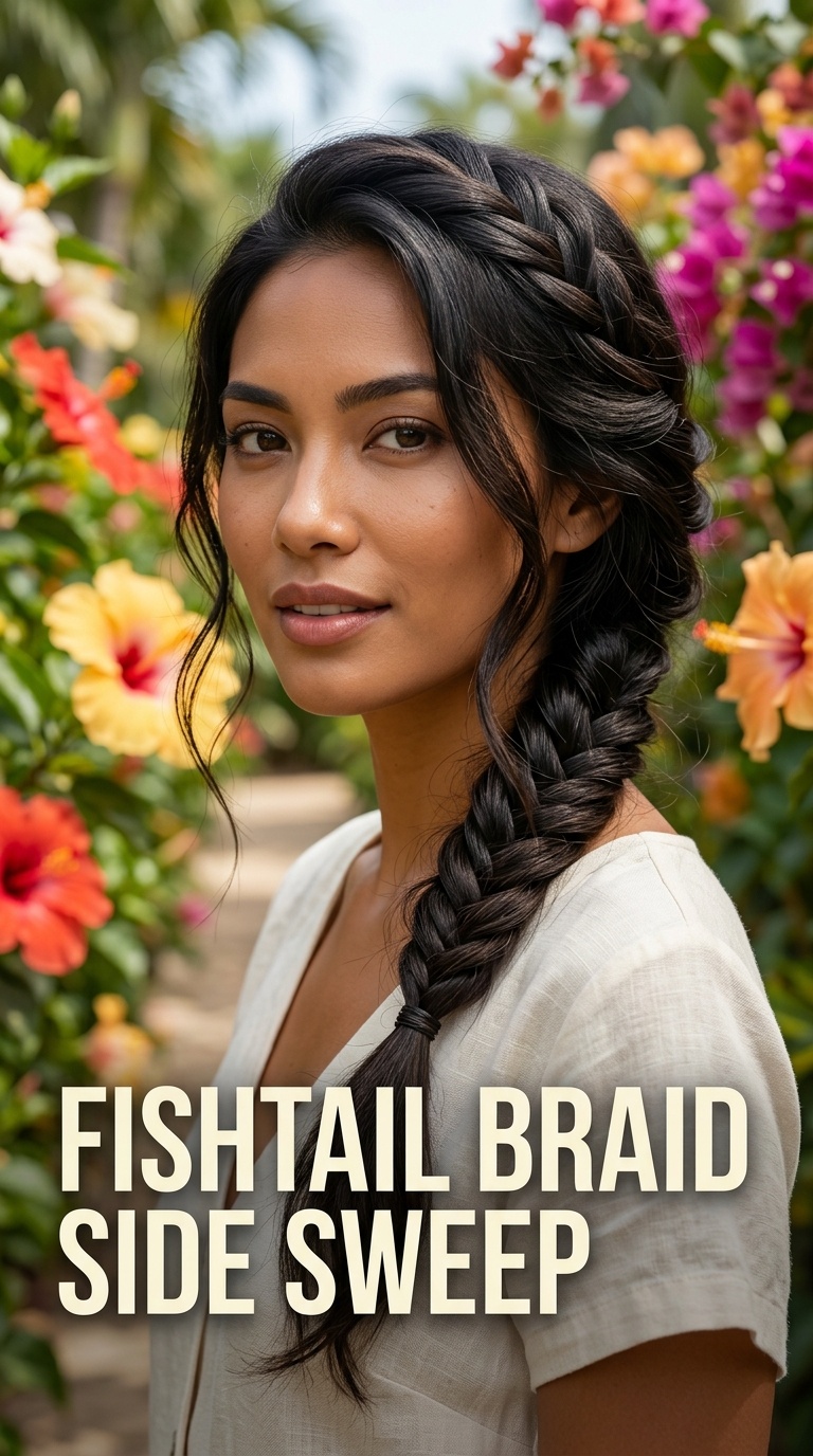 Fishtail Braid Side Sweep