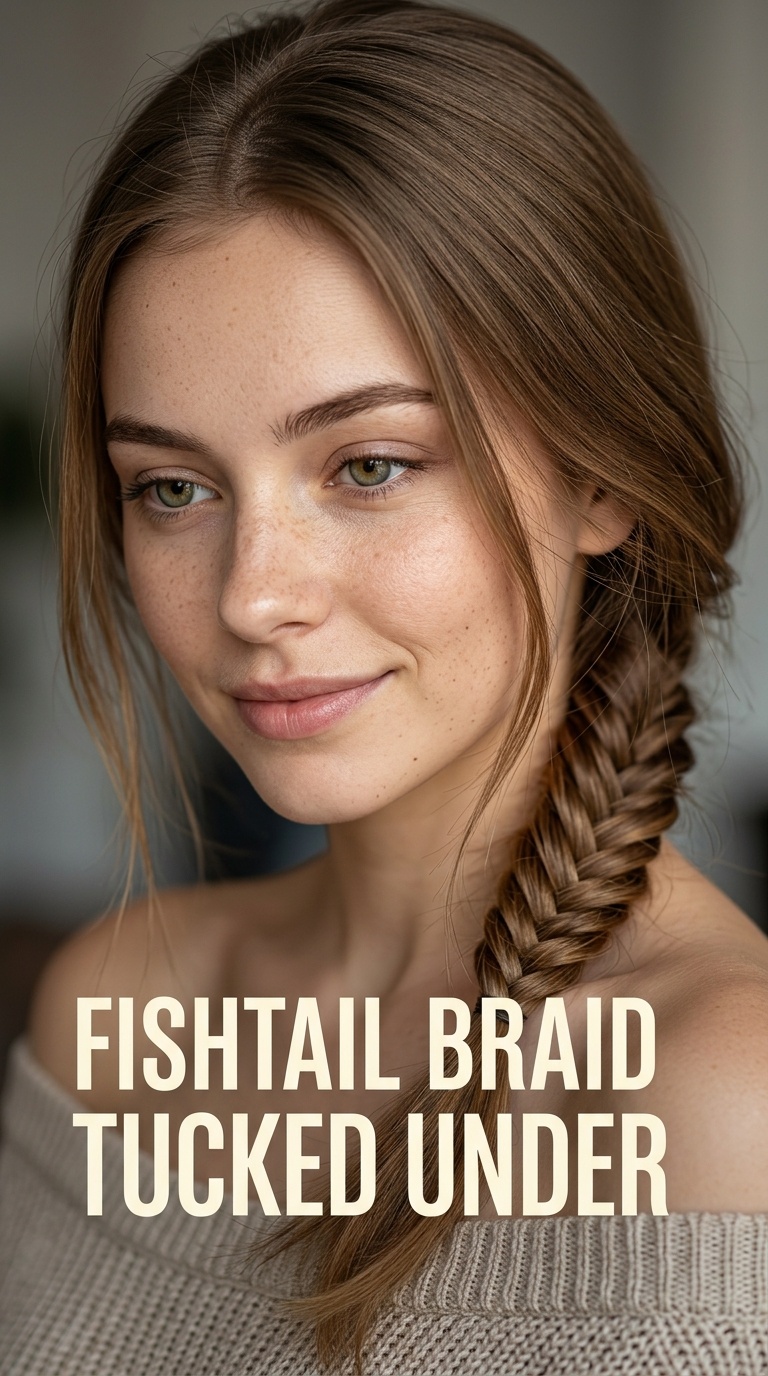 Fishtail Braid Tucked Under