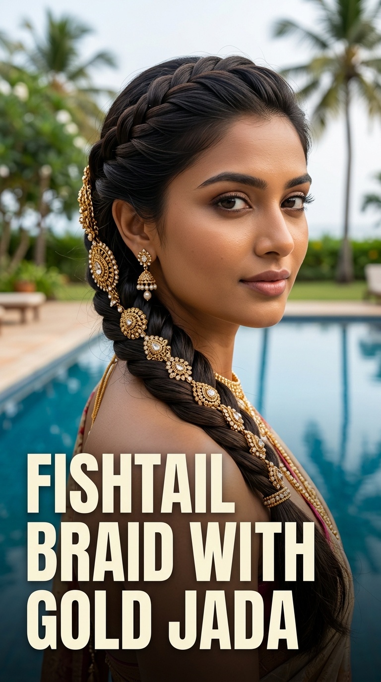 Fishtail Braid with Gold Jada