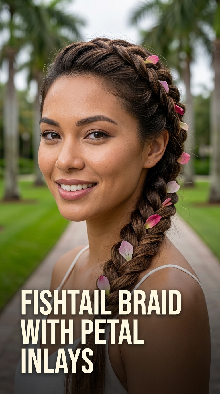 Fishtail Braid with Petal Inlays