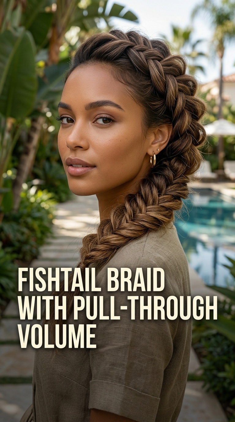 Fishtail Braid with Pull-Through Volume