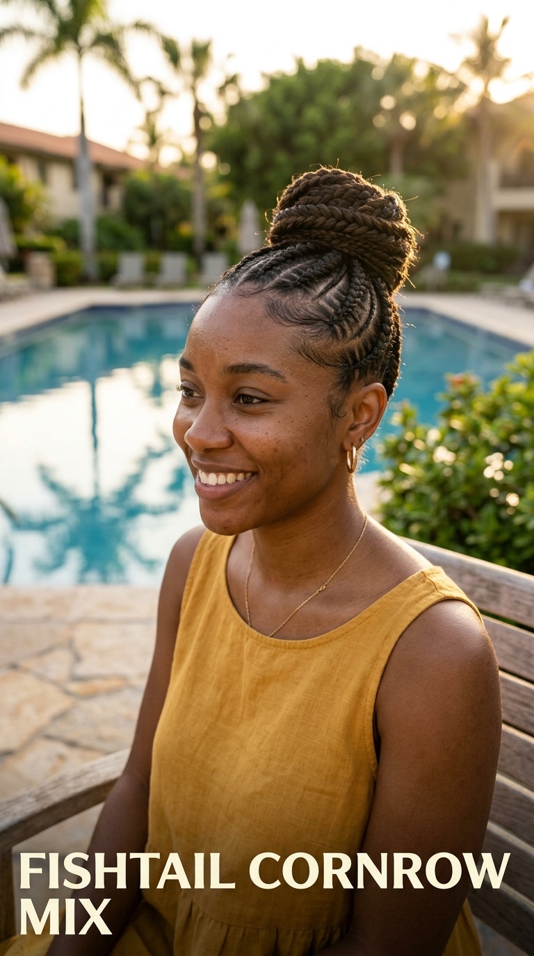 Fishtail Cornrow Mix