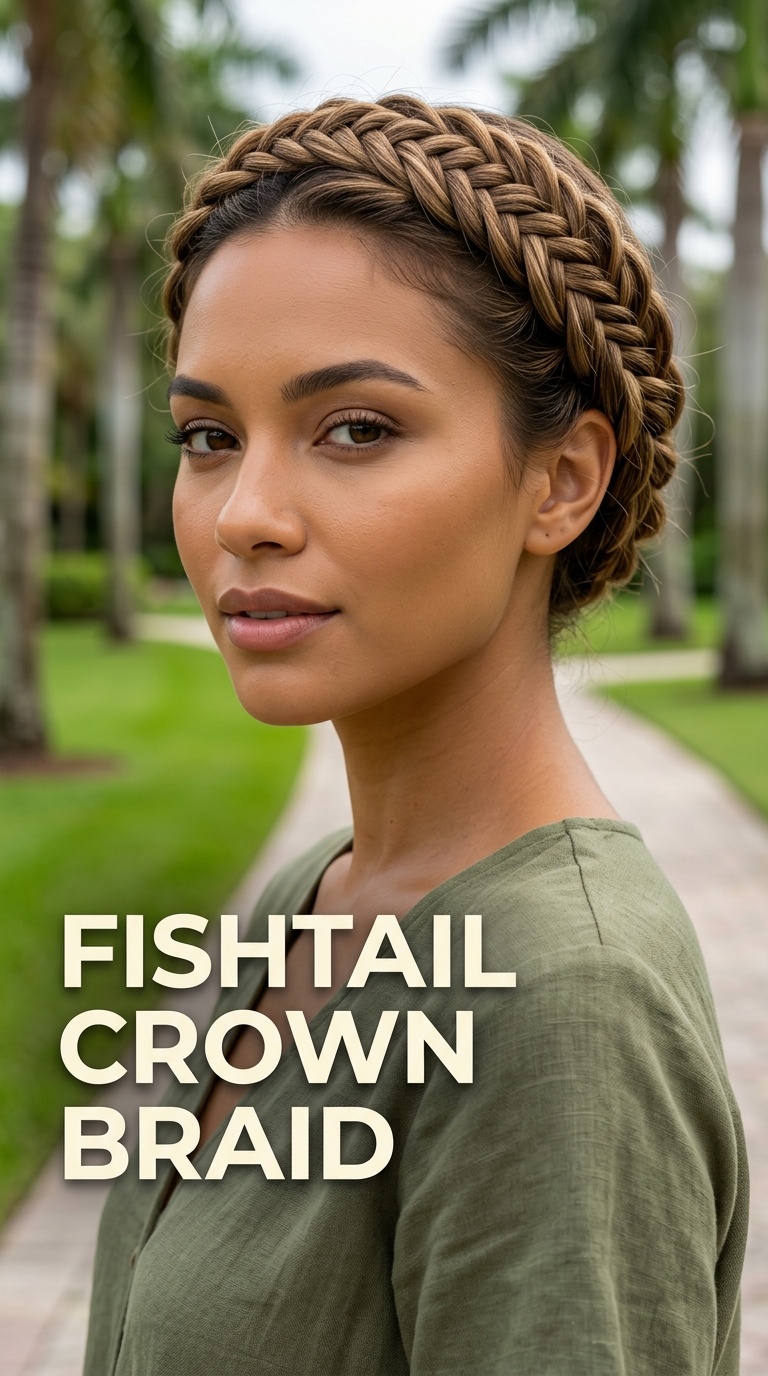 Fishtail Crown Braid