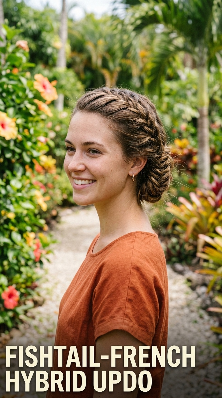 Fishtail-French Hybrid Updo