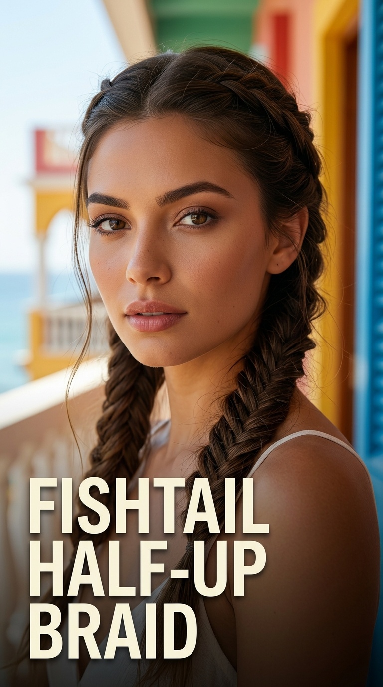 Fishtail Half-Up Braid