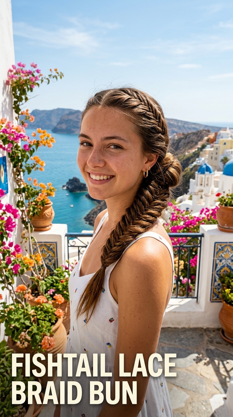 Fishtail Lace Braid Bun