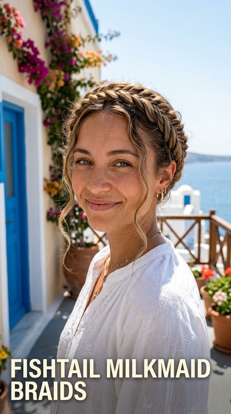 Fishtail Milkmaid Braids