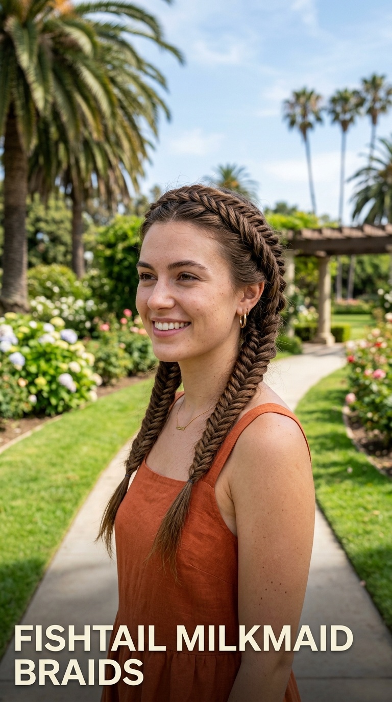 Fishtail Milkmaid Braids