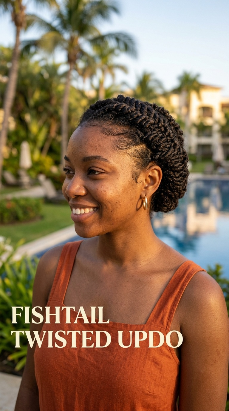 Fishtail Twisted Updo