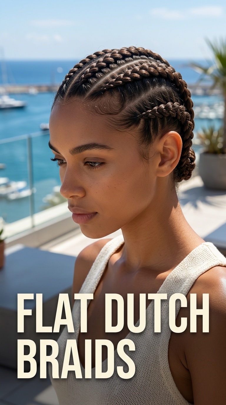 Flat Dutch Braids