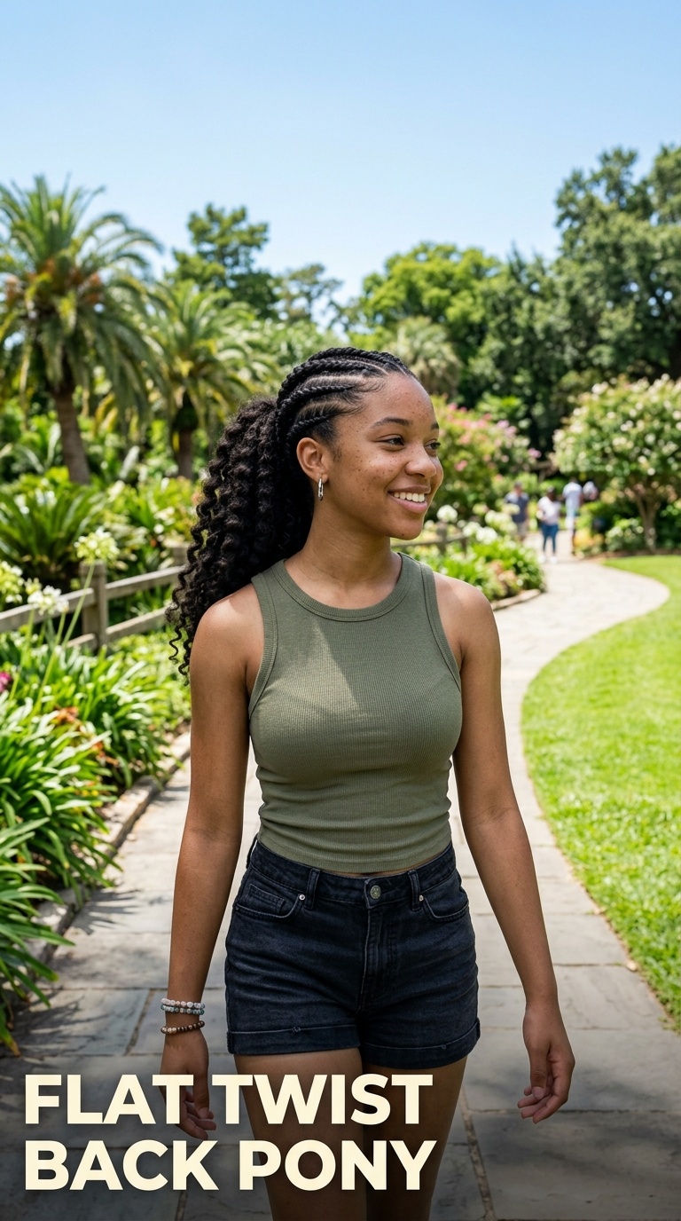 Flat Twist Back Pony