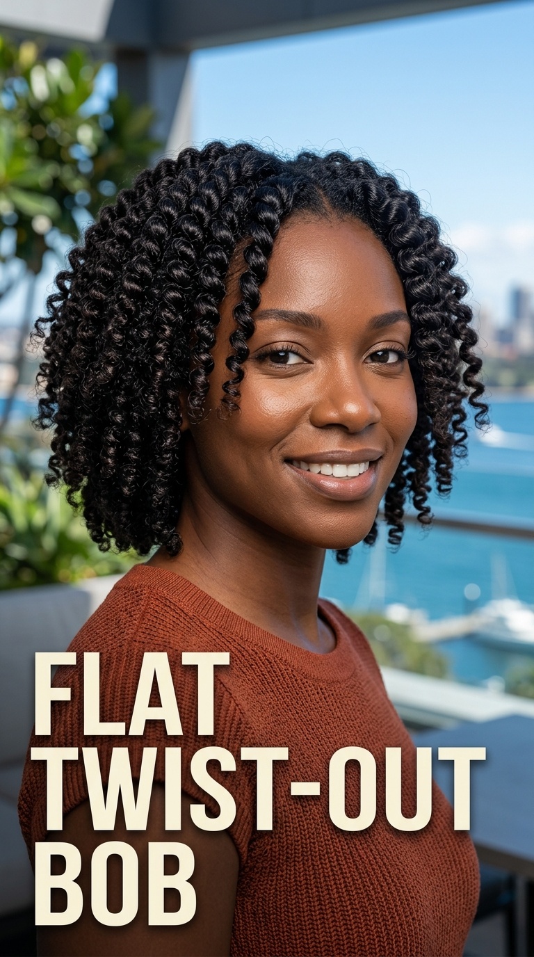 Flat Twist-Out Bob