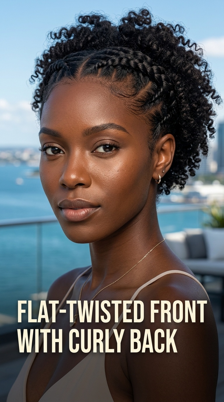 Flat-Twisted Front with Curly Back