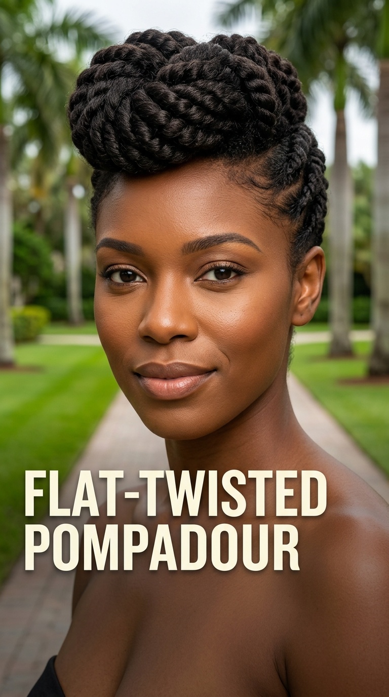 Flat-Twisted Pompadour