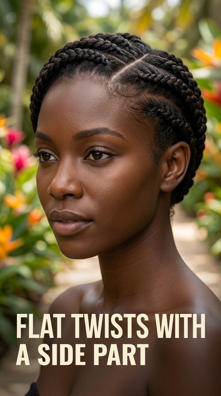 Flat Twists with a Side Part