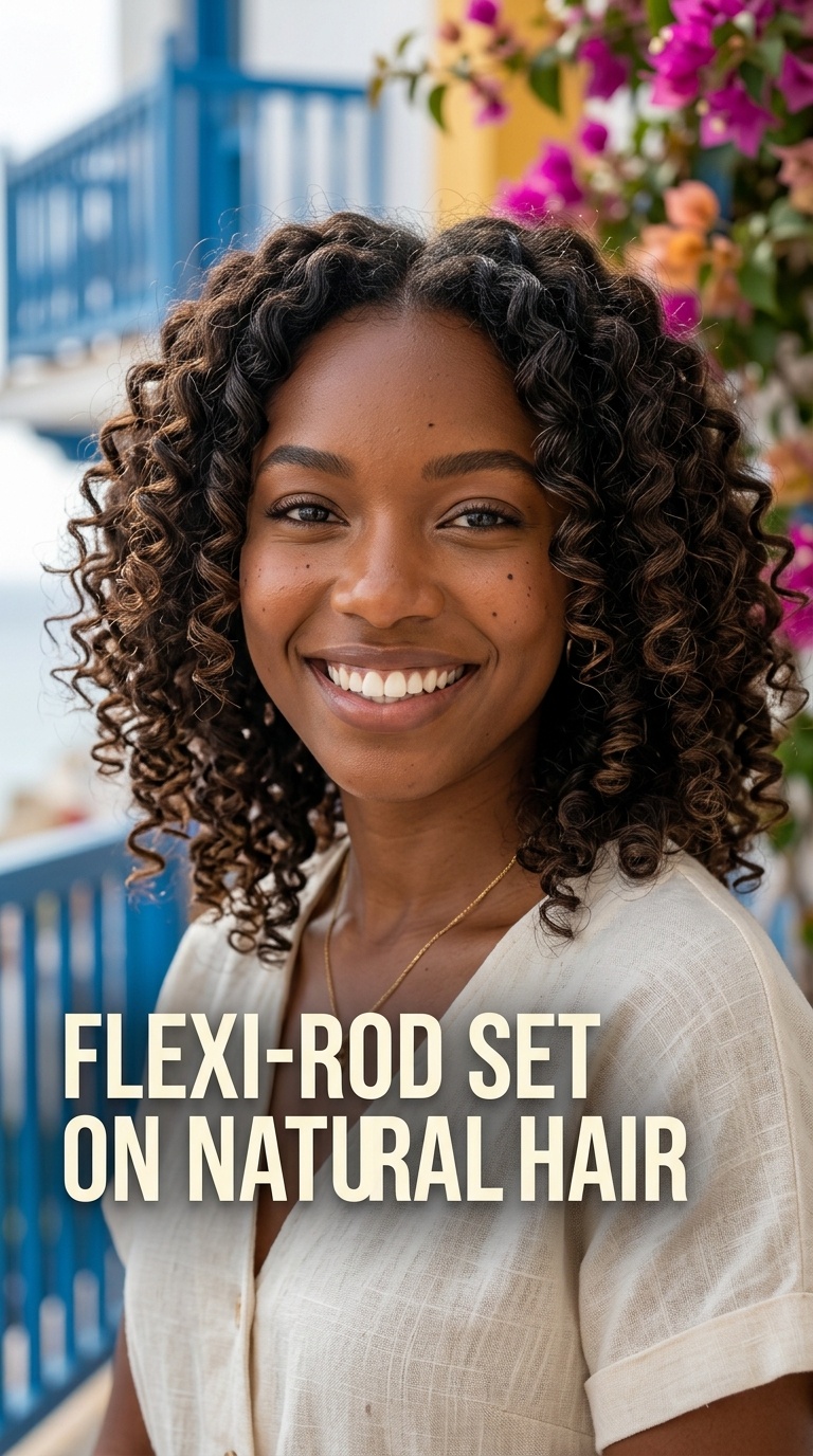 Flexi-Rod Set on Natural Hair