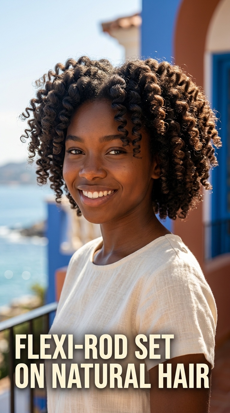 Flexi-Rod Set on Natural Hair