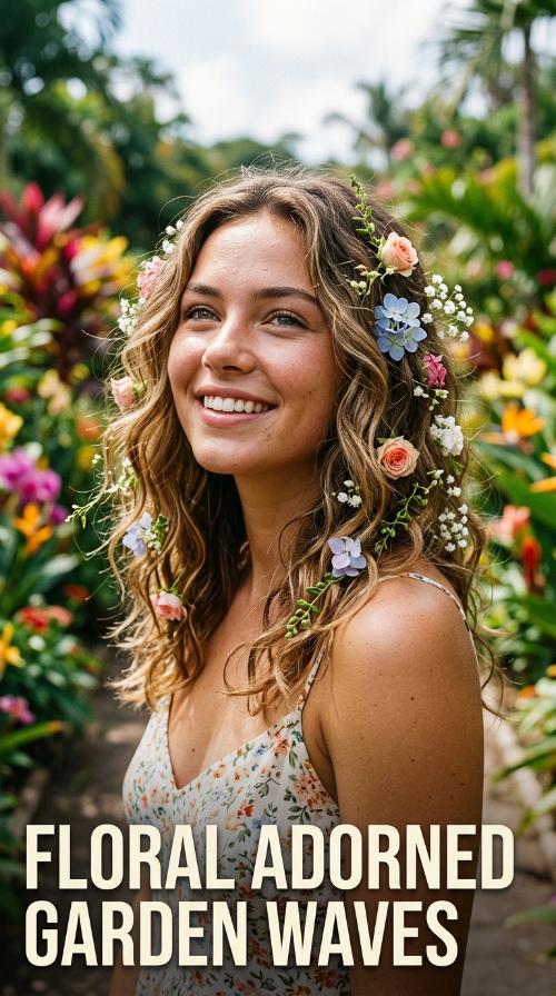 Floral Adorned Garden Waves