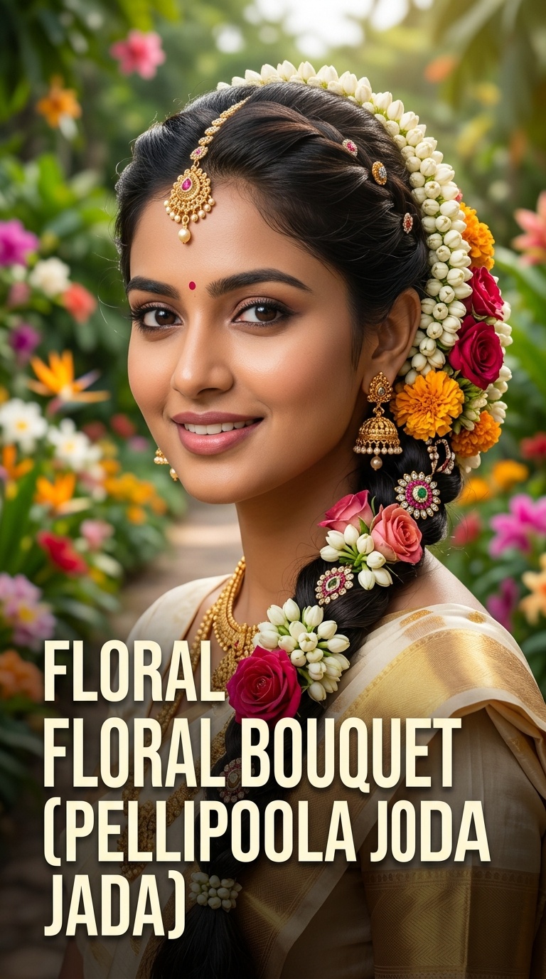 Floral Bouquet Billai (Pellipoola Jada)