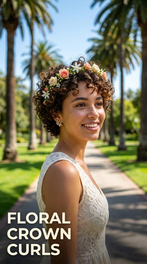 Floral Crown Curls