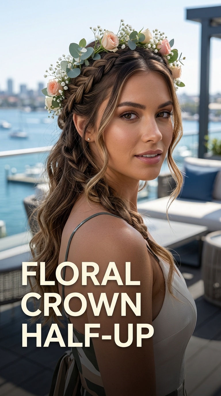 Floral Crown Half-Up
