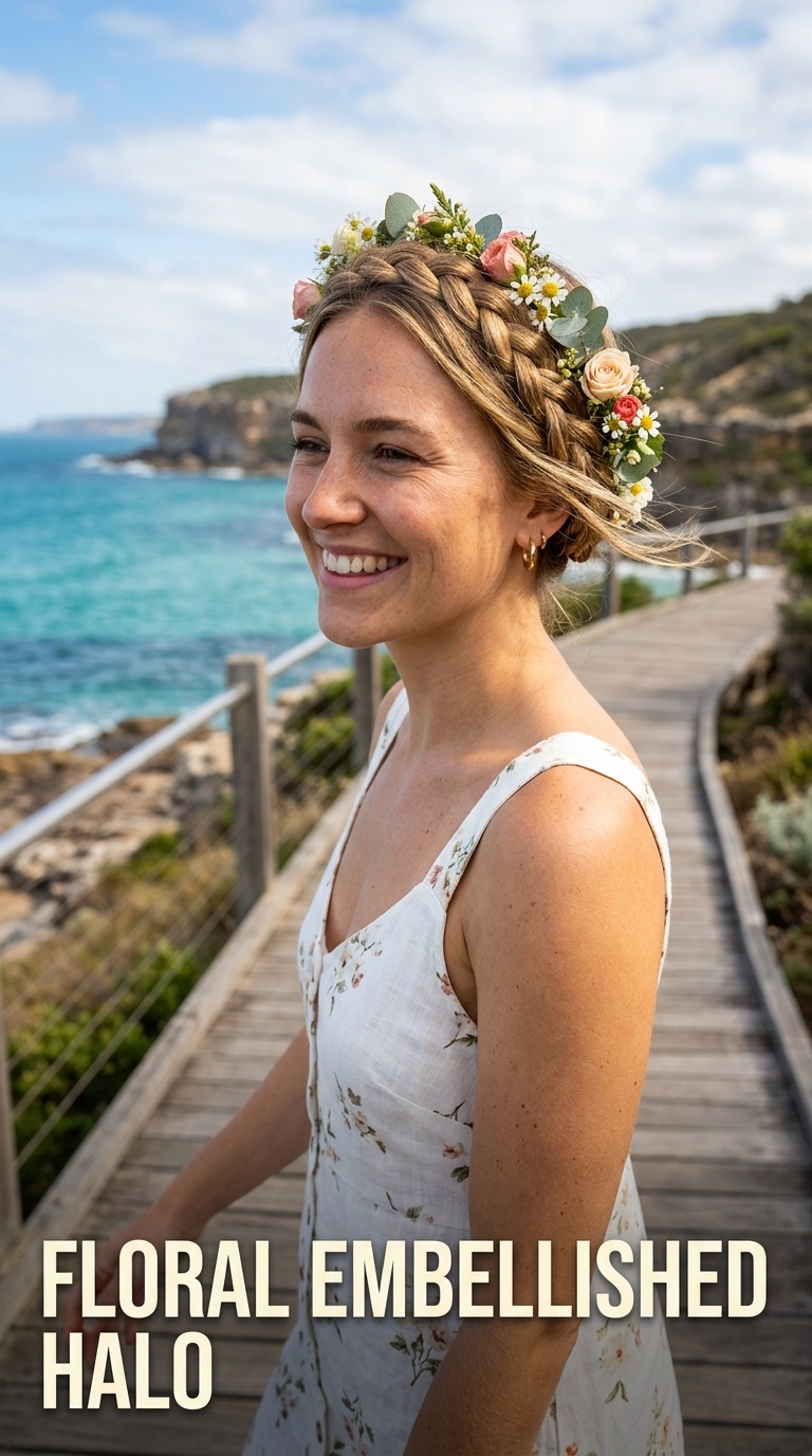 Floral Embellished Halo