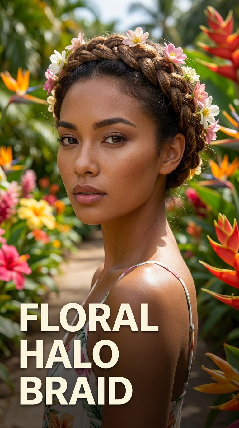 Floral Halo Braid