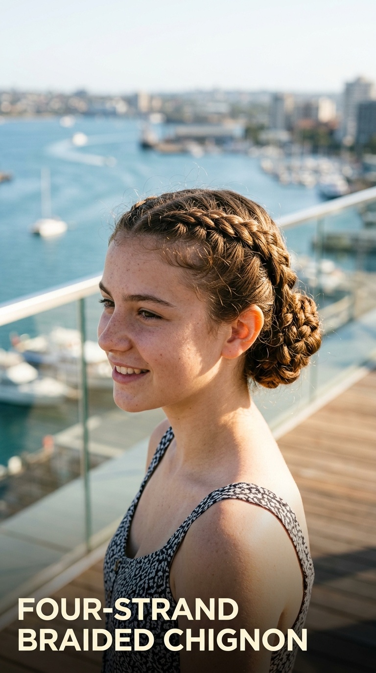 Four-Strand Braided Chignon