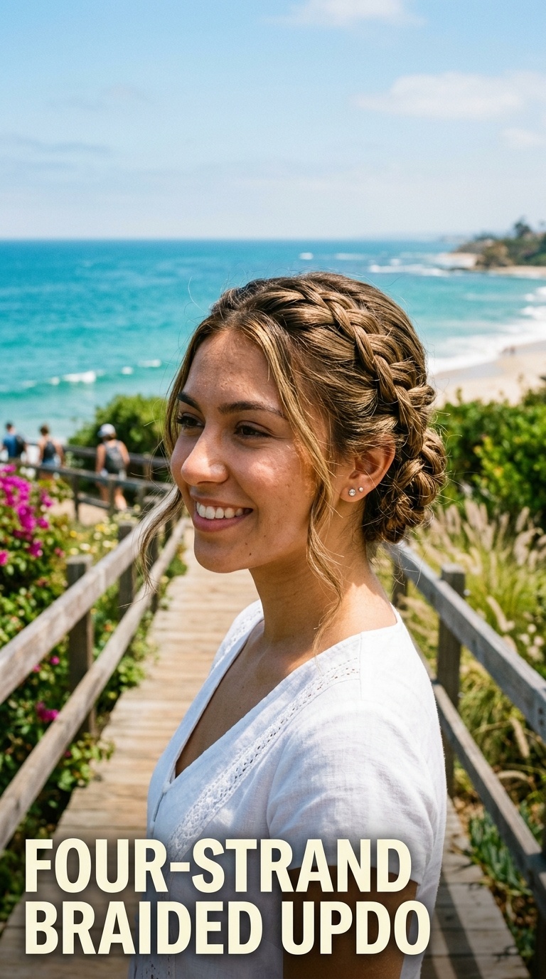Four-Strand Braided Updo