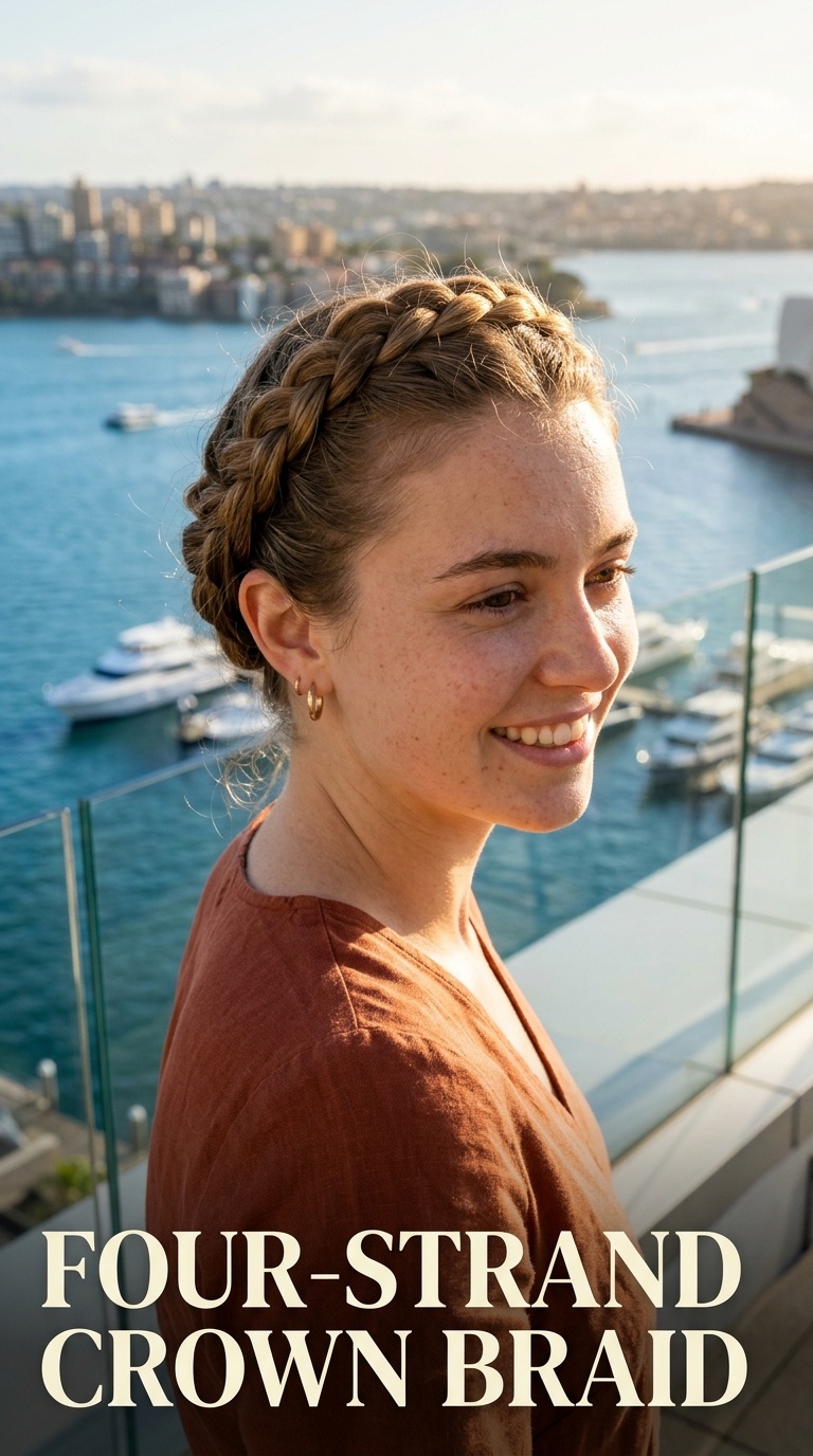Four-Strand Crown Braid