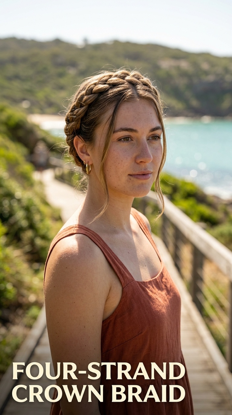 Four-Strand Crown Braid