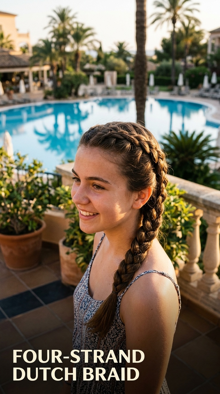 Four-Strand Dutch Braid