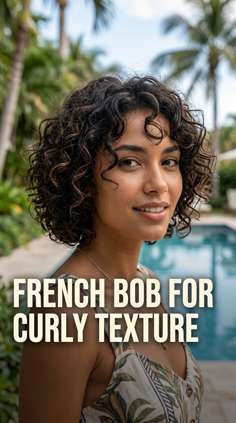 French Bob for Curly Texture