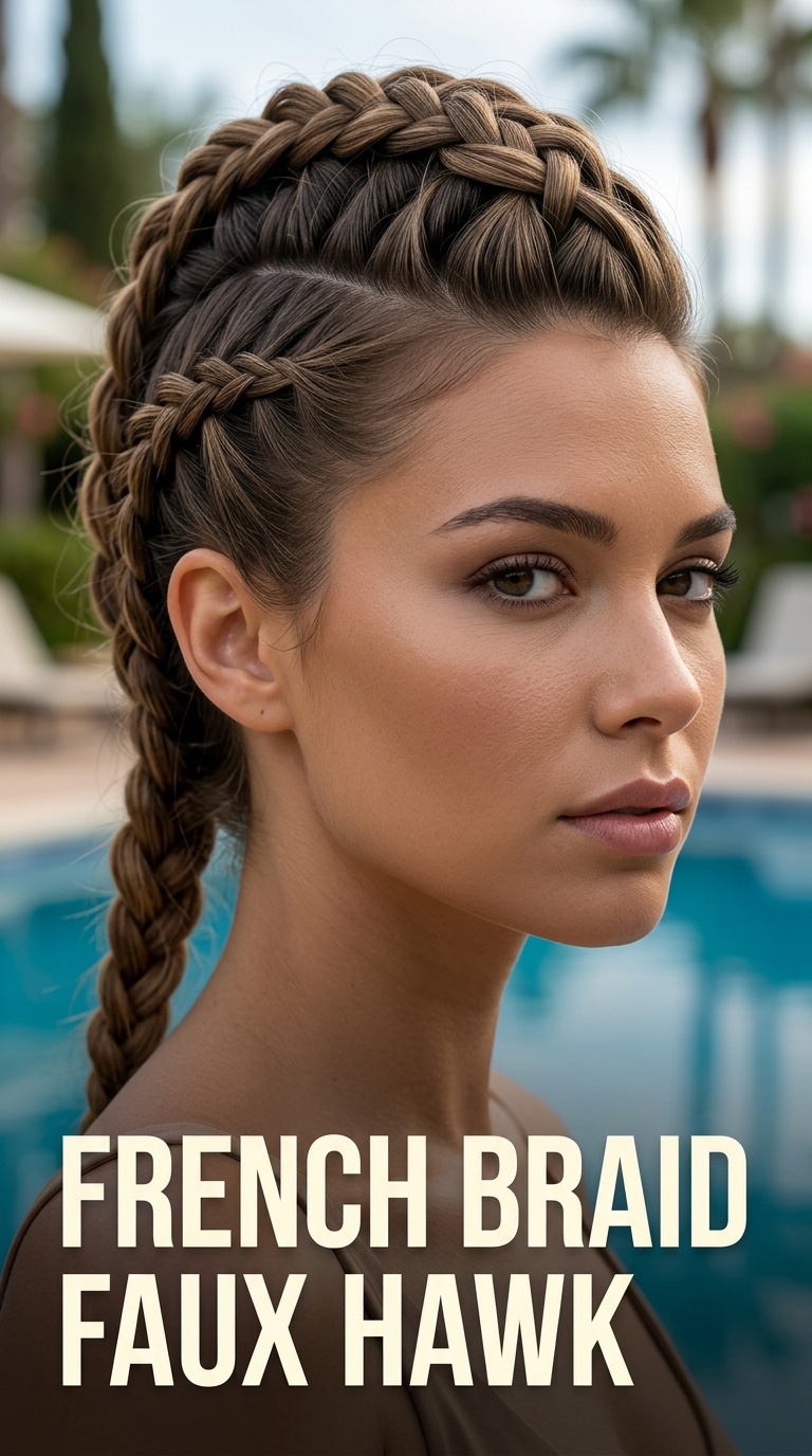 French Braid Faux Hawk