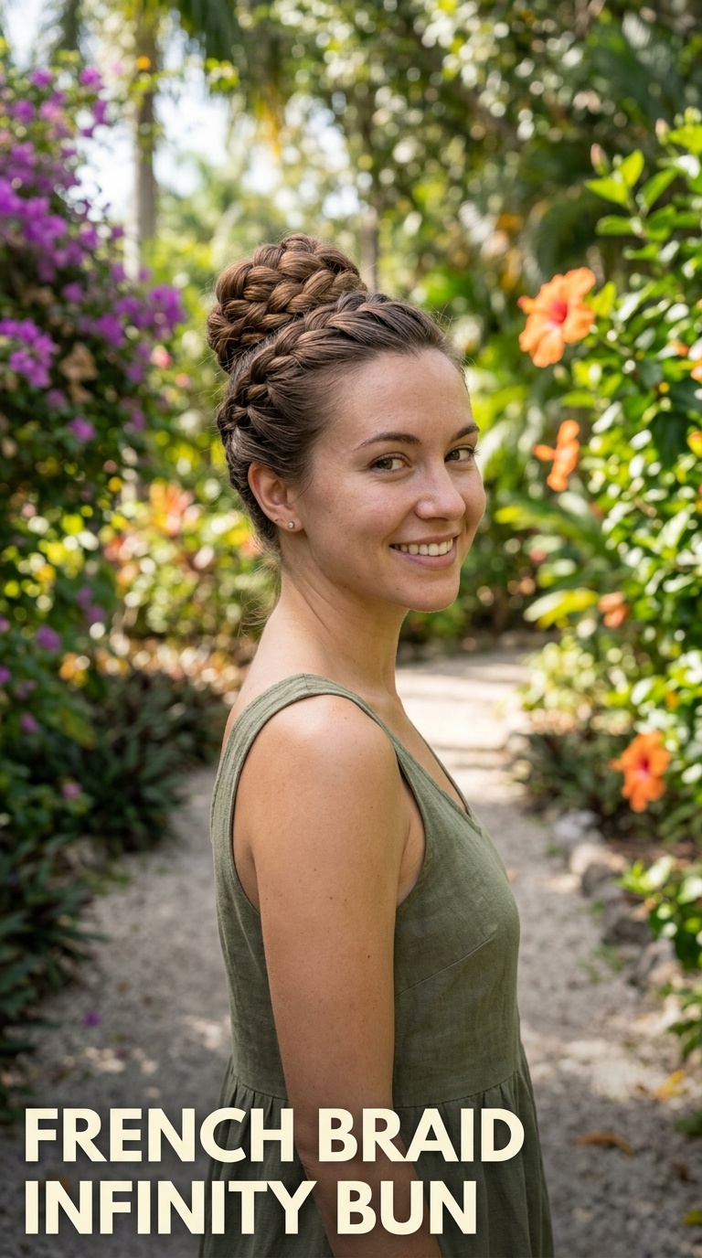 French Braid Infinity Bun